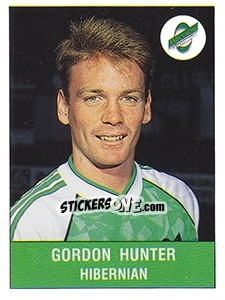 Figurina Gordon Hunter - UK Football 1990-1991 - Panini