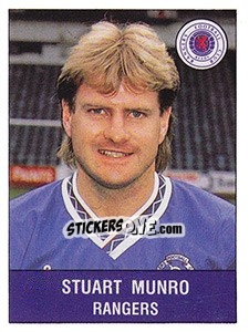 Figurina Stuart Munro - UK Football 1990-1991 - Panini