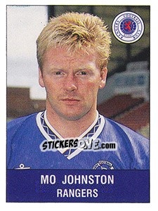 Sticker Mo Johnston - UK Football 1990-1991 n. 482 - Panini