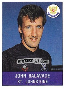 Sticker John Balavage - UK Football 1990-1991 - Panini