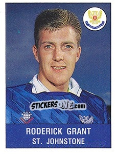 Figurina Roderick Grant - UK Football 1990-1991 - Panini