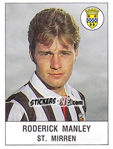 Figurina Roderick Manley - UK Football 1990-1991 - Panini