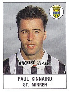 Figurina Paul Kinnaird - UK Football 1990-1991 - Panini