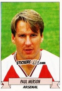 Sticker Paul Merson - English Football 1992-1993 n. 9 - Panini