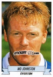 Sticker Mo Johnston - English Football 1992-1993 n. 83 - Panini