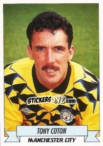 Sticker Tony Coton - English Football 1992-1993 n. 121 - Panini
