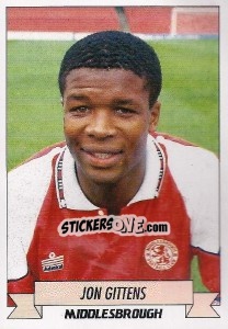 Sticker Jon Gittens - English Football 1992-1993 n. 149 - Panini