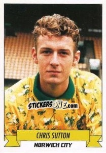 Sticker Chris Sutton - English Football 1992-1993 n. 168 - Panini