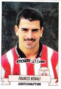 Sticker Francis Benali - English Football 1992-1993 n. 231 - Panini