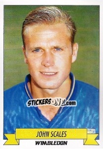 Sticker John Scales - English Football 1992-1993 - Panini