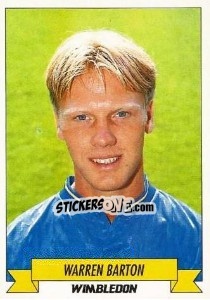 Sticker Warren Barton - English Football 1992-1993 n. 258 - Panini