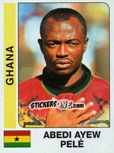 Cromo Abedi Ayew Pele - African Cup of Nations 1996 - Panini