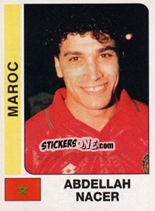 Cromo Abdellah Nacer - African Cup of Nations 1996 - Panini