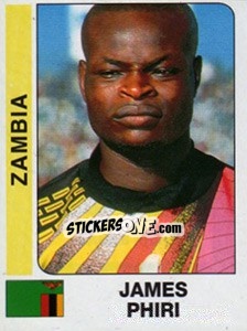 Cromo James Phiri - African Cup of Nations 1996 - Panini