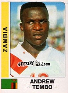Cromo Andrew Tembo - African Cup of Nations 1996 - Panini