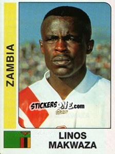 Figurina Linos Makwaza - African Cup of Nations 1996 - Panini