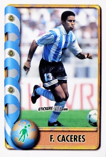 Sticker F. Caceres - Mundial Francia 1998 n. 48 - Navarrete
