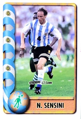 Sticker N. Sensini - Mundial Francia 1998 n. 50 - Navarrete