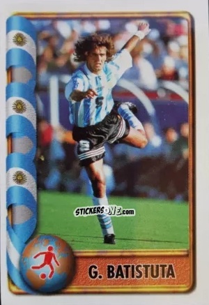 Sticker G. Batistuta - Mundial Francia 1998 n. 57 - Navarrete