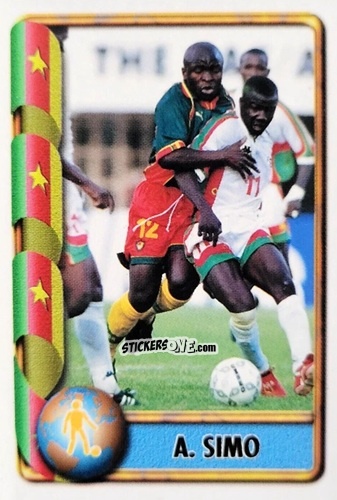 Cromo Augustine Simo - Mundial Francia 1998 n. 136 - Navarrete