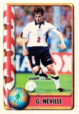 Sticker G. Neville - Mundial Francia 1998 n. 304 - Navarrete