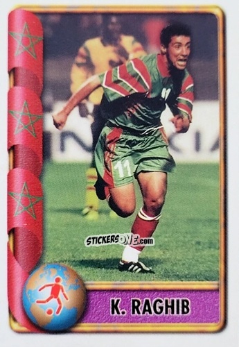 Cromo Khalid Raghib - Mundial Francia 1998 n. 370 - Navarrete