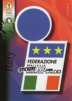 Figurina Italy - FIFA World Cup Korea/Japan 2002 Opening Series - Panini