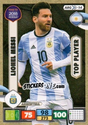Cromo Lionel Messi - Road to 2018 FIFA World Cup Russia. Adrenalyn XL - Panini