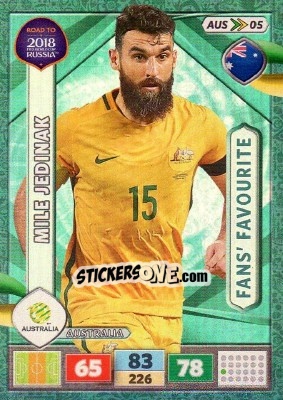 Sticker Mile Jedinak - Road to 2018 FIFA World Cup Russia. Adrenalyn XL n. AUS05 - Panini