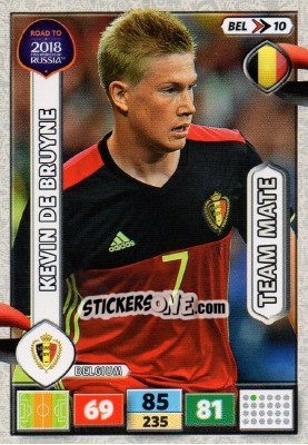 Cromo Kevin De Bruyne - Road to 2018 FIFA World Cup Russia. Adrenalyn XL - Panini