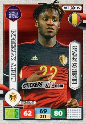 Sticker Michy Batshuayi - Road to 2018 FIFA World Cup Russia. Adrenalyn XL n. BEL15 - Panini