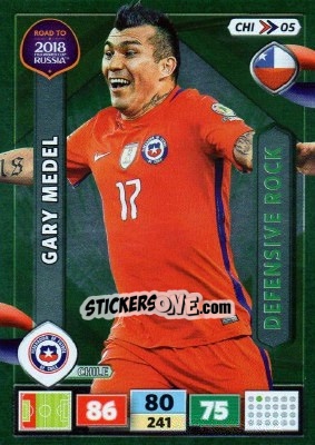 Sticker Gary Medel - Road to 2018 FIFA World Cup Russia. Adrenalyn XL n. CHI05 - Panini