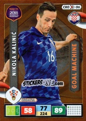 Sticker Nikola Kalinic - Road to 2018 FIFA World Cup Russia. Adrenalyn XL n. CRO06 - Panini