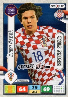 Sticker Ante Coric - Road to 2018 FIFA World Cup Russia. Adrenalyn XL n. CRO12 - Panini