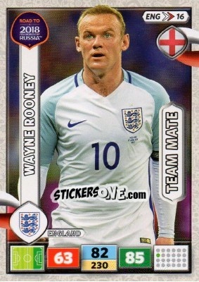 Sticker Wayne Rooney - Road to 2018 FIFA World Cup Russia. Adrenalyn XL - Panini