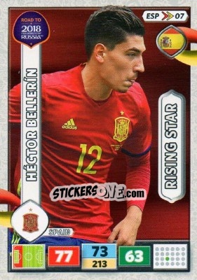 Sticker Héctor Bellerín - Road to 2018 FIFA World Cup Russia. Adrenalyn XL n. ESP07 - Panini