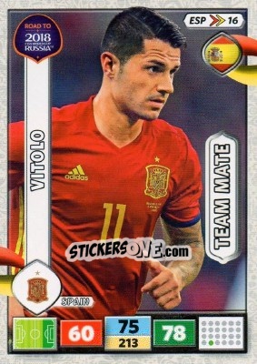 Sticker Vitolo - Road to 2018 FIFA World Cup Russia. Adrenalyn XL n. ESP16 - Panini