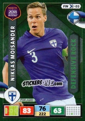Sticker Niklas Moisander - Road to 2018 FIFA World Cup Russia. Adrenalyn XL n. FIN05 - Panini