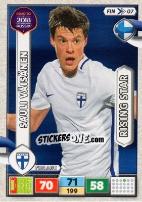 Sticker Sauli Väisänen - Road to 2018 FIFA World Cup Russia. Adrenalyn XL - Panini