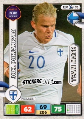 Sticker Joel Pohjanpalo - Road to 2018 FIFA World Cup Russia. Adrenalyn XL n. FIN16 - Panini
