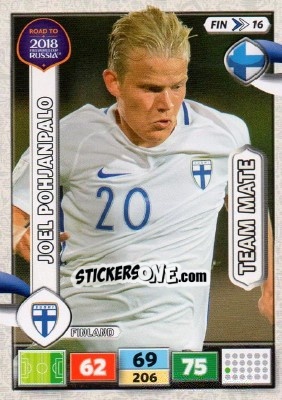 Cromo Joel Pohjanpalo - Road to 2018 FIFA World Cup Russia. Adrenalyn XL - Panini