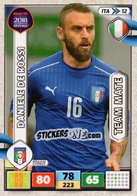 Sticker Daniele De Rossi - Road to 2018 FIFA World Cup Russia. Adrenalyn XL n. ITA12 - Panini
