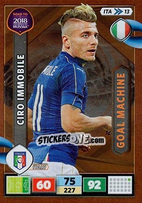 Sticker Ciro Immobile - Road to 2018 FIFA World Cup Russia. Adrenalyn XL n. ITA13 - Panini