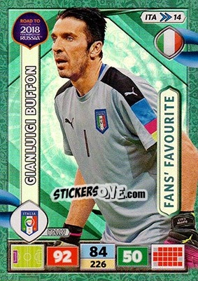 Sticker Gianluigi Buffon - Road to 2018 FIFA World Cup Russia. Adrenalyn XL n. ITA14 - Panini