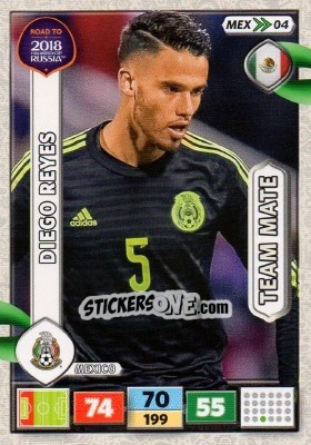 Figurina Diego Reyes - Road to 2018 FIFA World Cup Russia. Adrenalyn XL - Panini