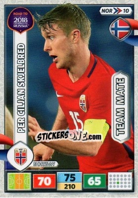 Sticker Per Ciljan Skjelbred - Road to 2018 FIFA World Cup Russia. Adrenalyn XL n. NOR10 - Panini