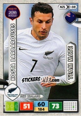 Sticker Kosta Barbarouses - Road to 2018 FIFA World Cup Russia. Adrenalyn XL - Panini