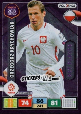 Cromo Grzegorz Krychowiak - Road to 2018 FIFA World Cup Russia. Adrenalyn XL - Panini