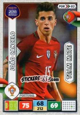 Sticker João Cancelo - Road to 2018 FIFA World Cup Russia. Adrenalyn XL n. POR03 - Panini
