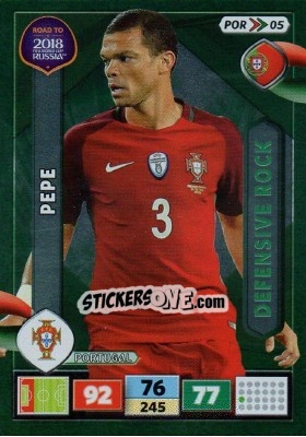 Sticker Pepe - Road to 2018 FIFA World Cup Russia. Adrenalyn XL n. POR05 - Panini